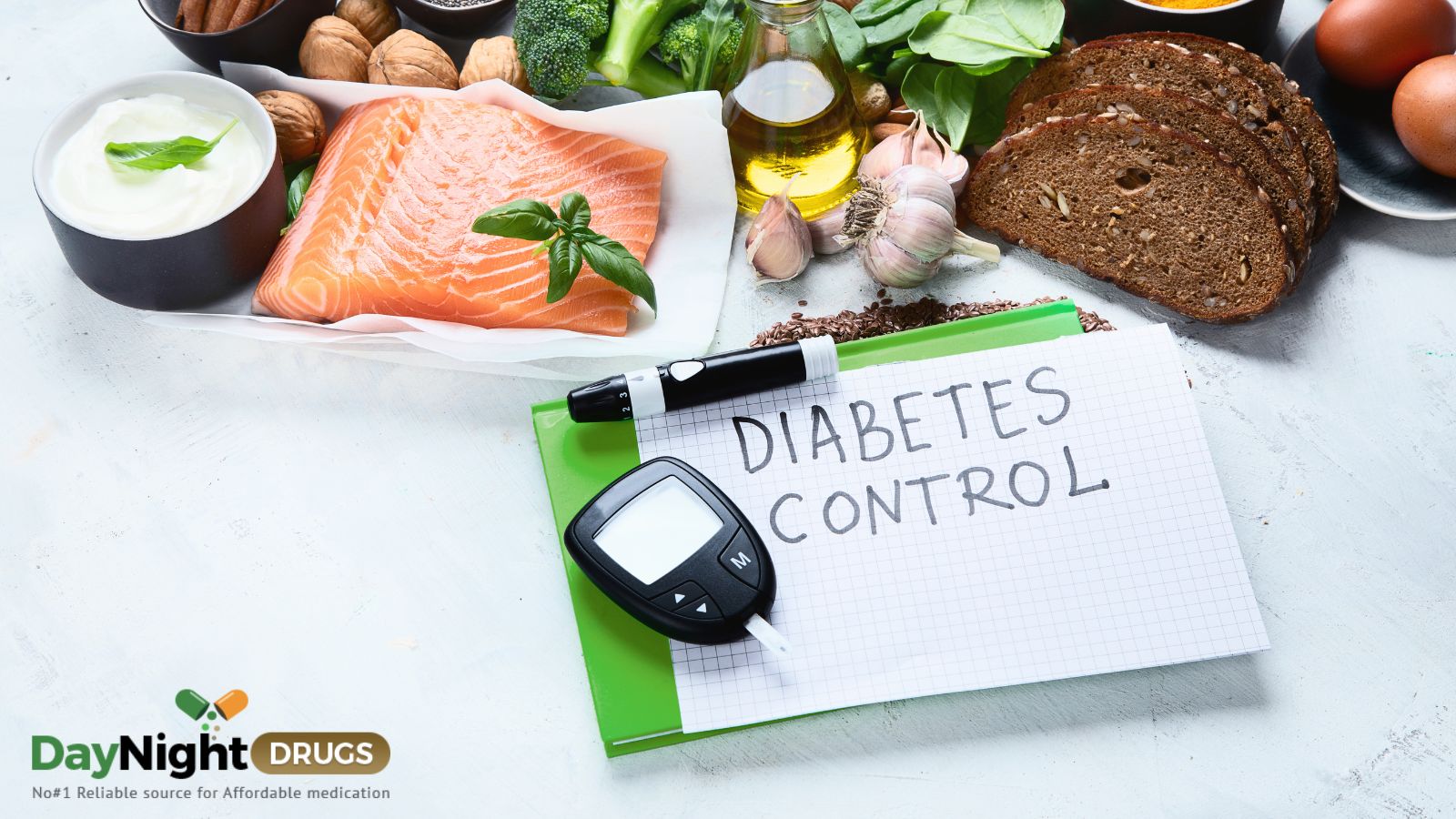 Chart of the best foods for people living with diabetes
