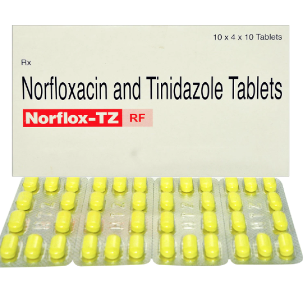 Generic Norfloxacin (400mg) + Tinidazole (600mg) Tab