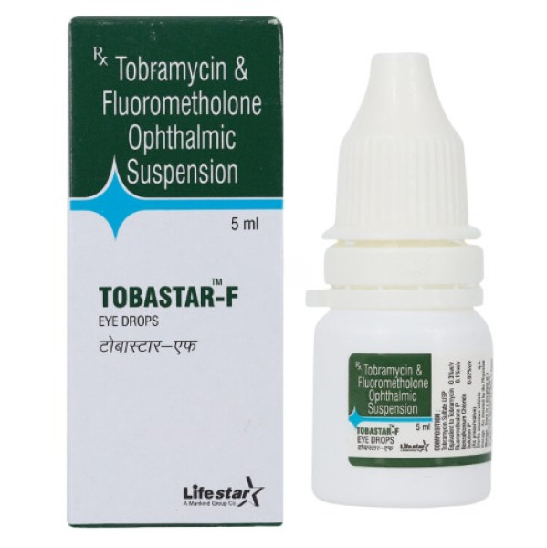 Generic Tobramycin (0.3) + Fluorometholone (0.1) Percent Eye Drops - 5ml Bottle