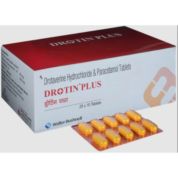Generic Drotaverine 80mg + Paracetamol 500mg Tab