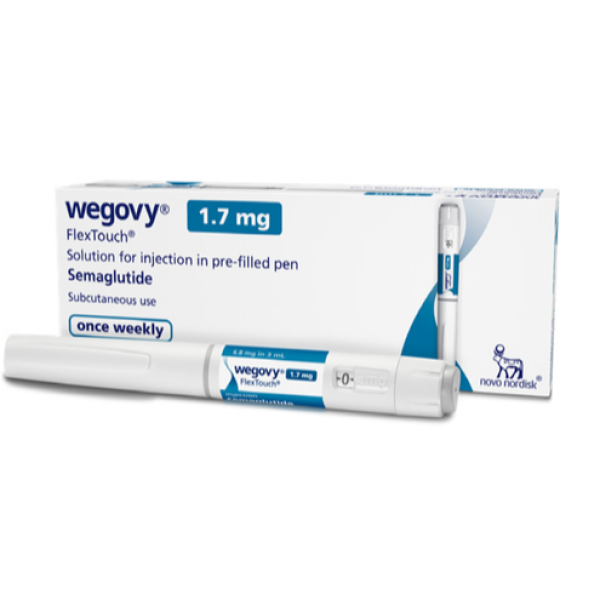 A pack and a pre-filled pen of 1.7mg Semaglutide Injection