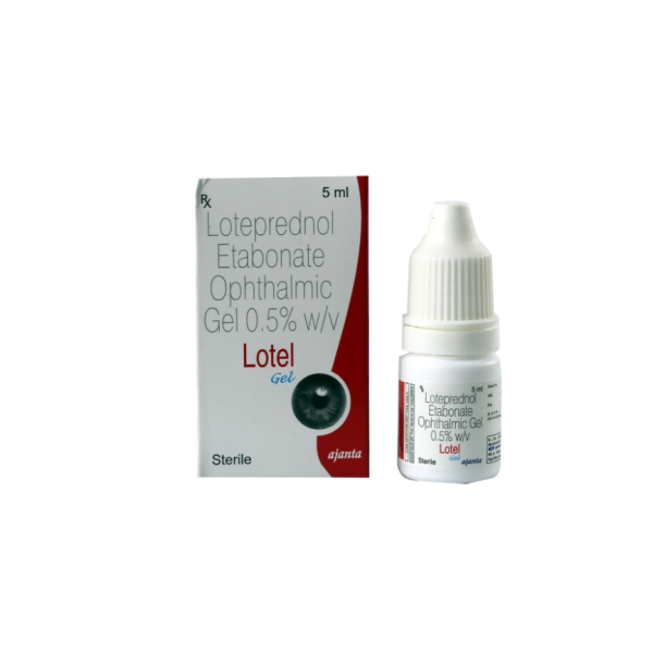 A box and a bottle of Lotemax 0.5 Percent Generic Gel
