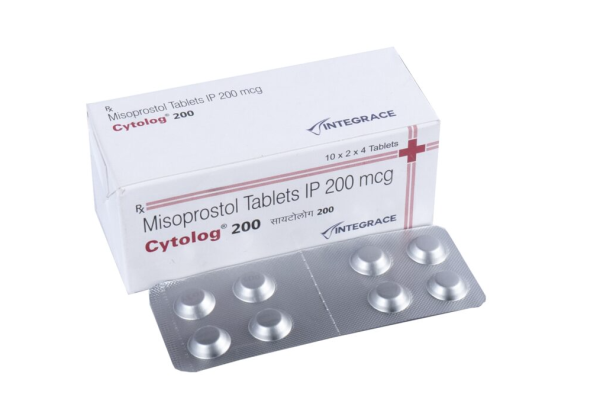 A box and strips of Generic Misoprostol (200mcg) Tablet
