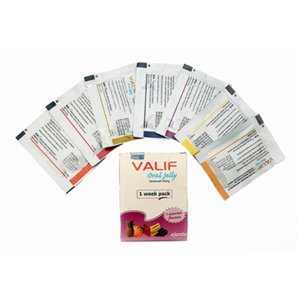 Three sachets of generic Vardenafil Oral Jelly  20mg