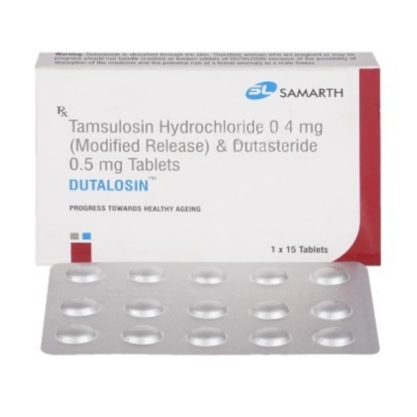 Box of generic Tamsulosin (0.4mg) + Dutasteride (0.5mg) Tablet