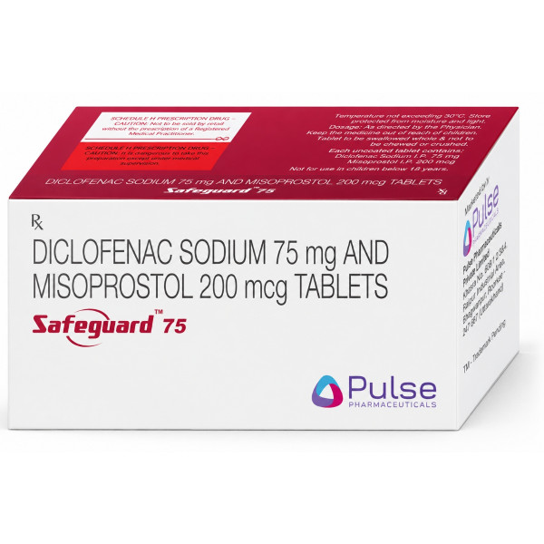 A box of Generic Diclofenac (75mg) + Misoprostol (200mcg) Tablet