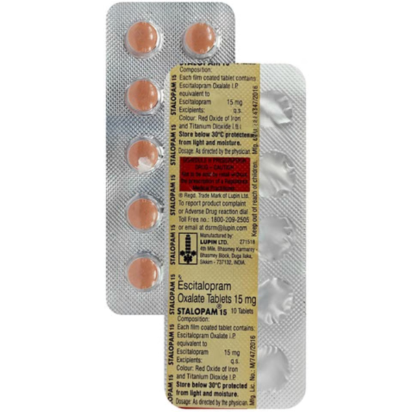 Two strips of Escitalopram Oxalate (15mg) Generic Tablet