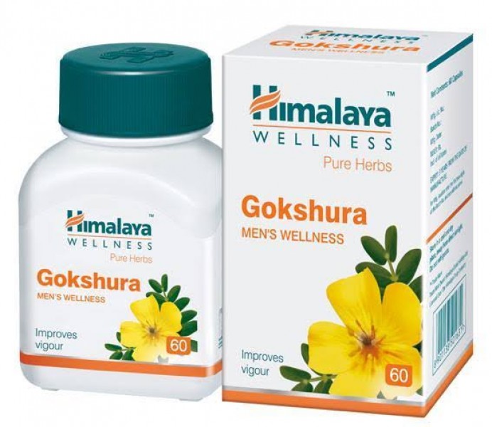 Box and a bottle of Gokshura Tablet (Men's Wellness) Himalaya Pure Herbs