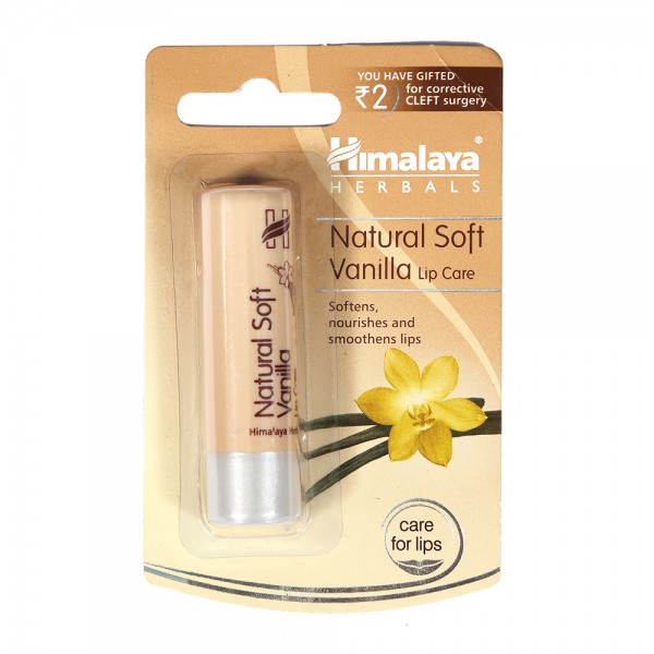A pack of Natural Soft Vanilla 4.5 gm (Himalaya) Lip Care Balm