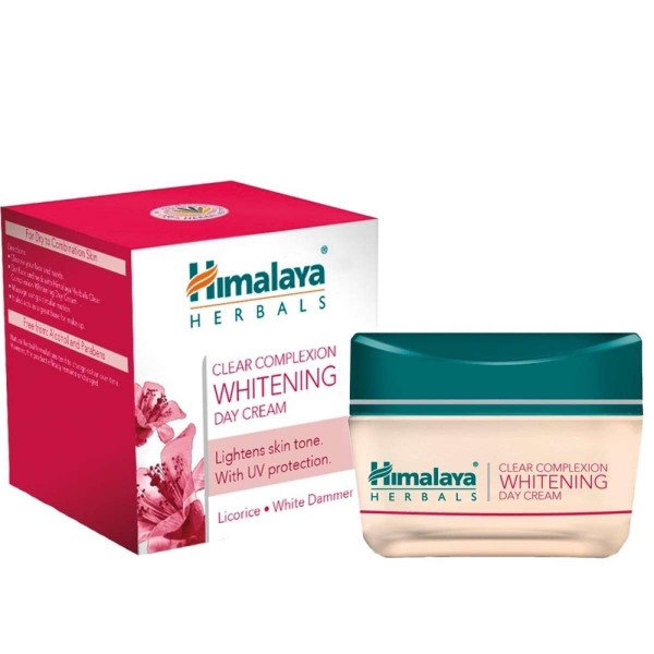 Box pack and a jar of Himalaya’s Clear Complexion Whitening Day Cream 50 gm