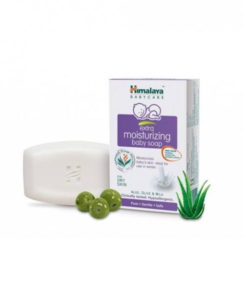 Box pack and a Bar of Himalaya’s Extra Moisturizing Baby 75 gm Soap
