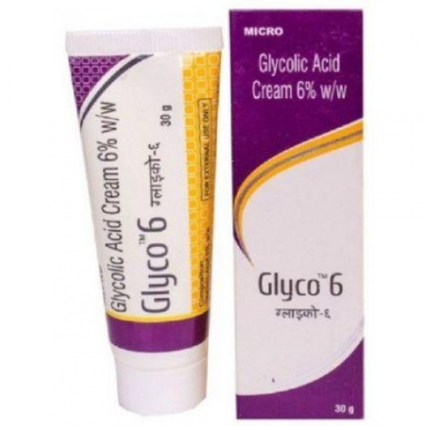 A tube and a box of Generic Glycolic 6 % Cream - Glycolic Acid