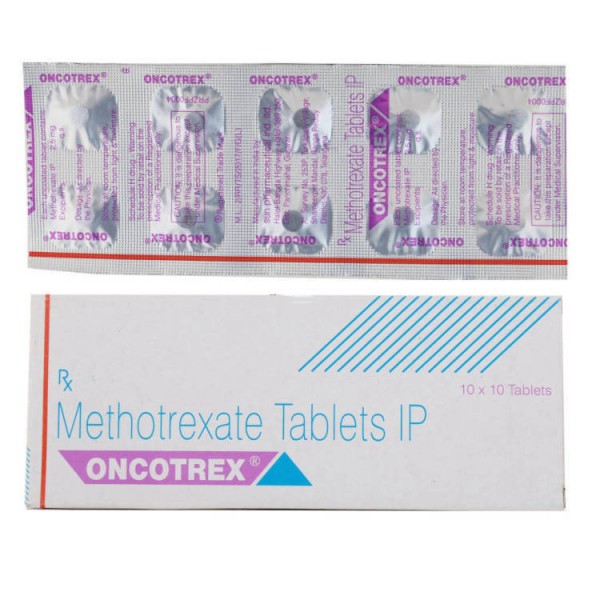 Strip and a box pack of generic Methotrexate (2.5mg) Tab
