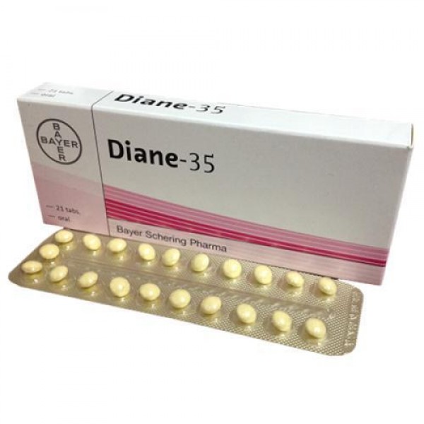Box pack and a strip of Generic Cyproterone 2 mg + Ethinyl Estradiol 0.035 mg Tab