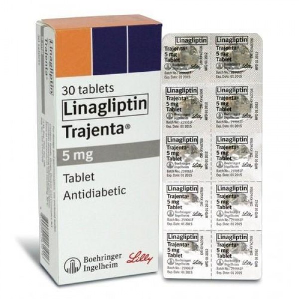 Box pack and a blister of generic Linagliptin 5mg Tab