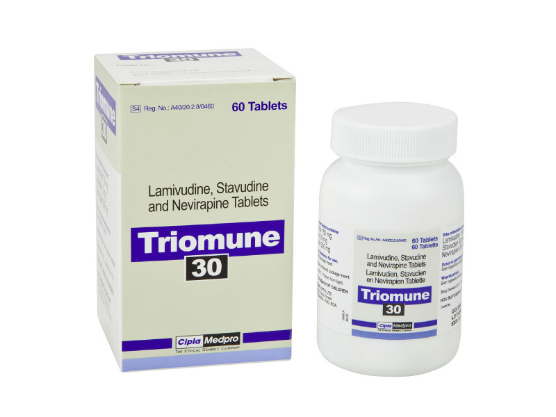 Generic Lamivudine ( 150 mg ) + Stavudine ( 30 mg) + Nevirapine ( 200 mg ) Tab