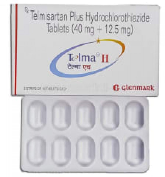 Box and a blister of Generic Micardis HCT 40 mg / 12.5 mg Tab - Telmisartan / Hydrochlorothiazide