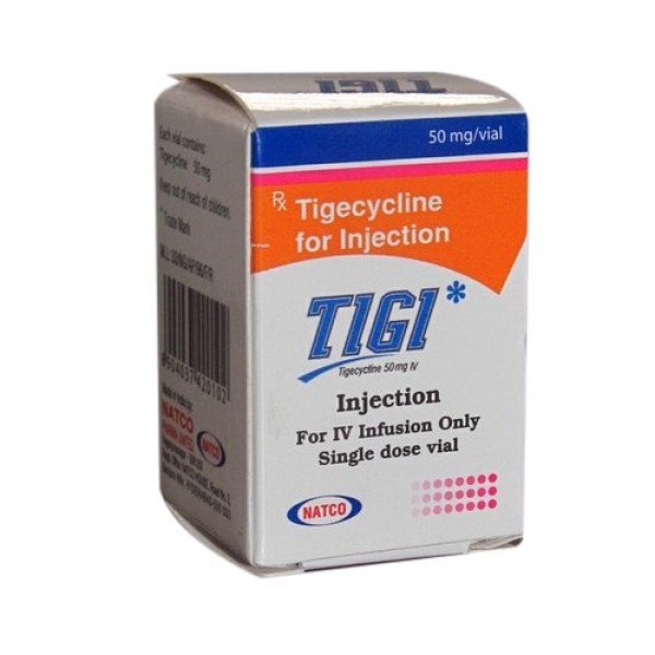 Box pack of generic Tigecycline 50mg Injection