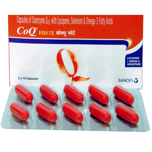 Generic Co-Enzyme Q-10 ,Docosahexaenoic Acid ,Eicosa pentaenoic Acid & Lycopene Caps