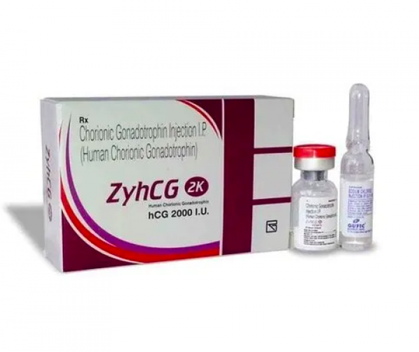 A box and vial of HCG 2000 IU