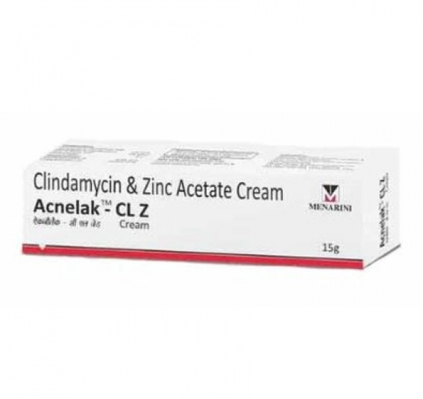 A box of Clindamycin (1%) + Zinc acetate (1%) Cream 15gm Tube