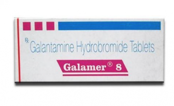 A box of Galantamine 8mg Tab