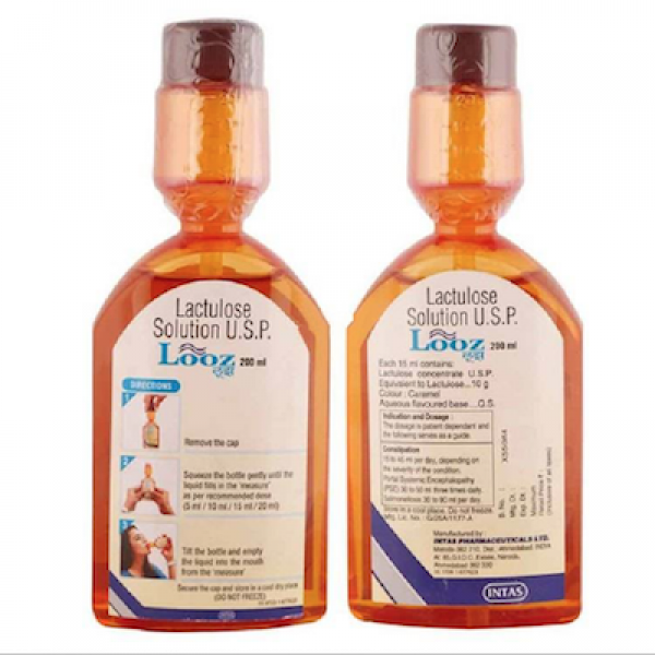 Front and backside of a bottle of Generic Constilac 10gm Solution - Lactulose