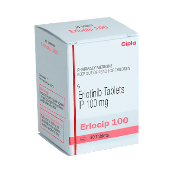 Box of generic Erlotinib 100mg Tablet