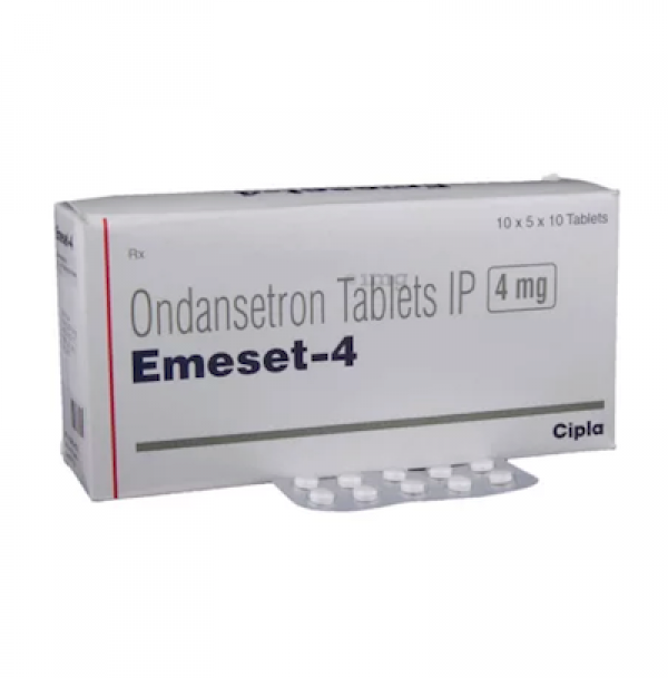 Box and a strip of Ondansetron 4mg Tablet