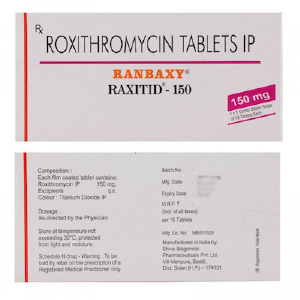 Generic Roxithromycin 150 mg Tab