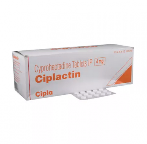 A box and a strip of generic Cyproheptadine 4mg Tablet