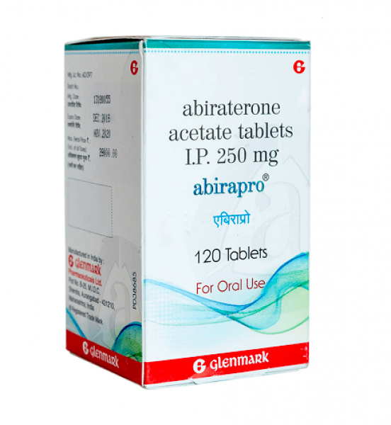A box of Abiraterone Acetate 250mg Tab