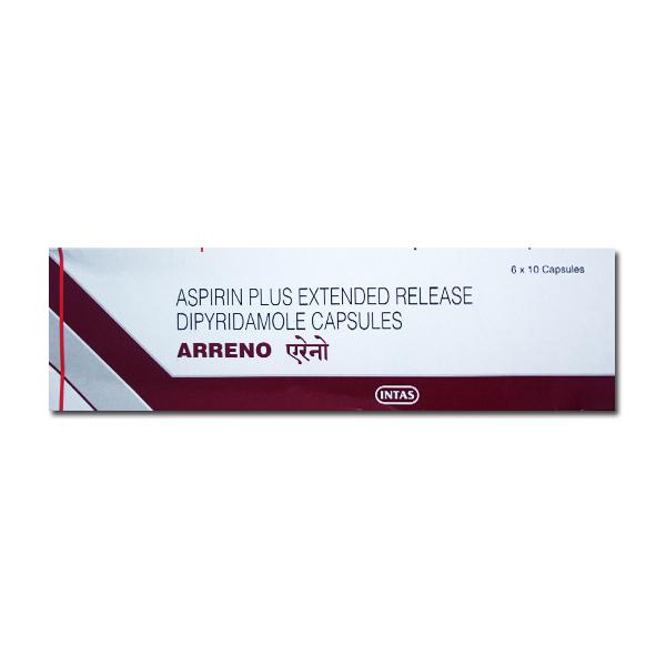 A box of Generic Aggrenox 25 mg / 200 mg Tab