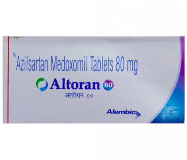 A box of Azilsartan medoxomil  80mg Tab