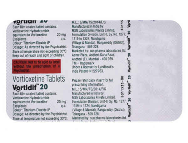 Generic Trintellix 20mg Tab