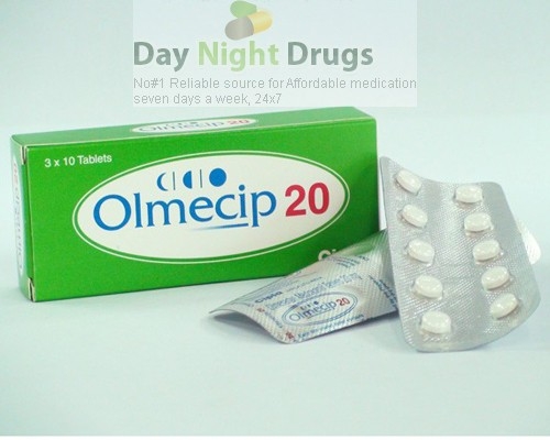 Box pack and two strips of generic Olmesartan Medoxomil 20mg tablets
