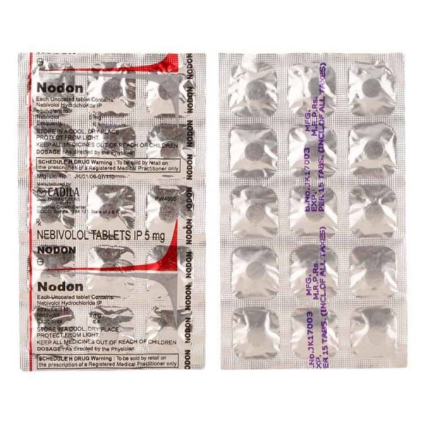 Box and blister strip of generic Nebivolol (5mg)