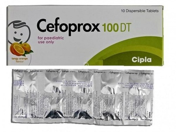 Box and a blister of generic Cefpodoxime Proxetil 100mg Tablet