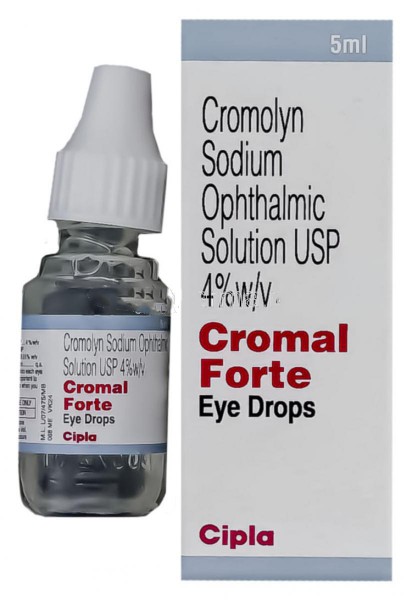 A box and a bottle of Sodium Cromoglycate 4 Percent Ophthalmic Solution- 5ml