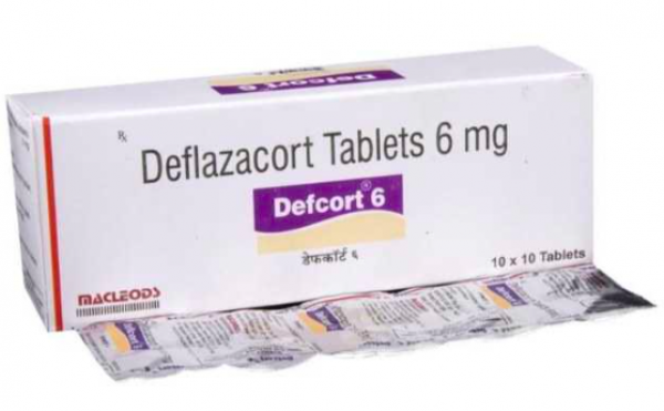 A box and a blister of Deflazacort 6mg Tab
