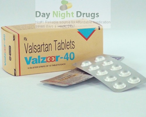 Box pack and two blister strips of generic Valsartan 40mg tablets