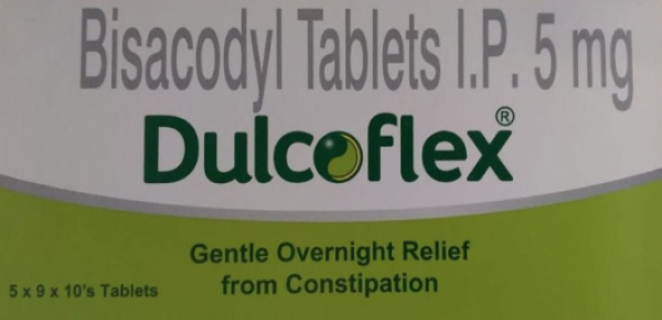 Box pack and a strip of Generic Dulcolax 5mg Tab - Bisacodyl