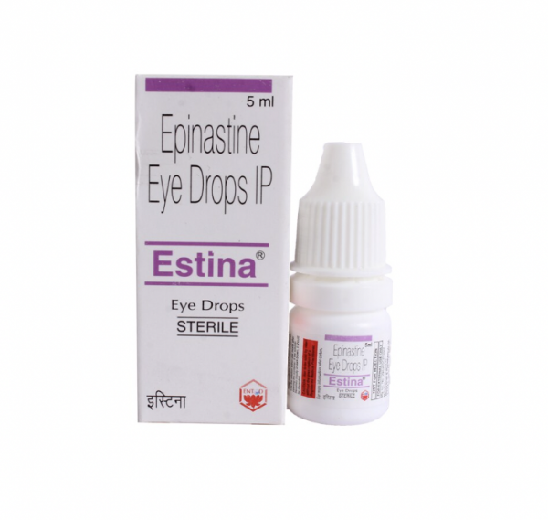 A box and a drop of Epinastine 0.05% Eye Drop 5ml