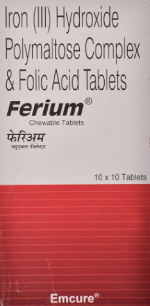 Box of Generic Elemental Iron 100 mg and Folic Acid 350 mcg Chewable Tab