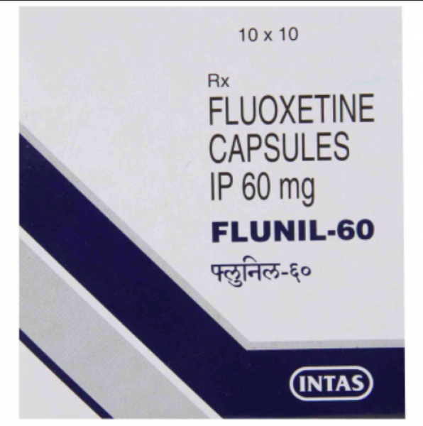 A box of Fluoxetine 60mg Caps