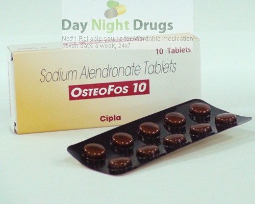 Box and a blister of generic Fosamax 10 mg  Tablets - Alendronate Sodium