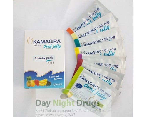 Viagra (Kamagra) Oral Jelly 100mg Week Pack with 7 flavours  (Generic Equivalent)