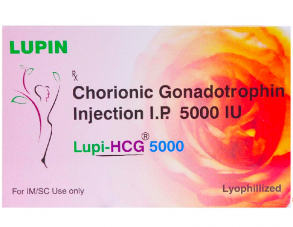 A pack of Lupi-HCG 5000 i.u HCG Injection