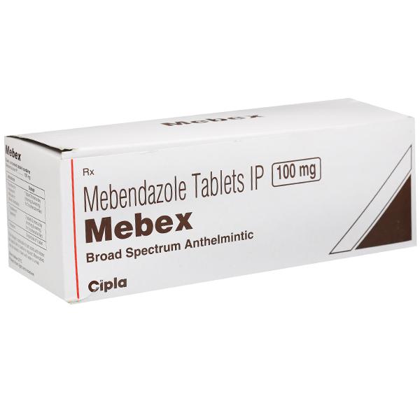 Box pack of Generic Vermox 100 mg Tab - Mebendazole