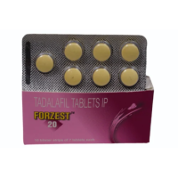 A pack and a strip of generic Tadalafil 20mg tablets